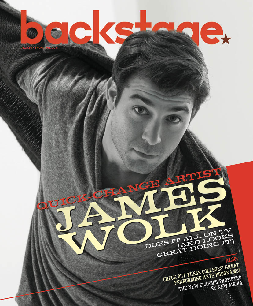 James Wolk on the cover of Backstage Magazine. Photo by James Hickey.