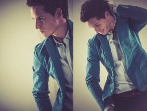 Eddie Redmayne for Backstage Magazine. Photo by Los Angeles fashion photographer James Hickey.