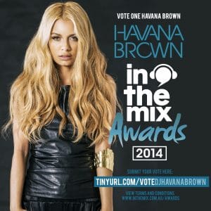 Havana Brown In The Mix banner. Photo by Los Angeles music photographer James Hickey.